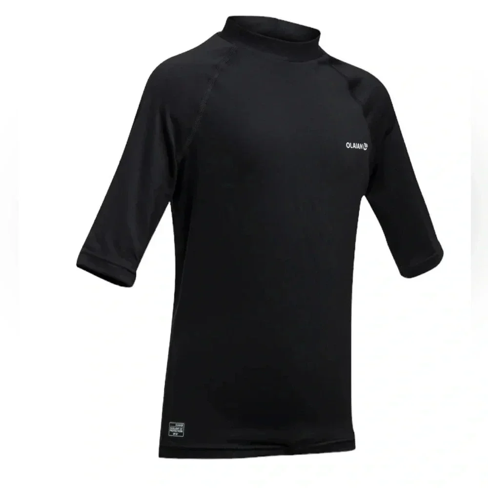 Long Sleeve Surfing T-Shirt UV Rash‎ Guard Kid's Size 4 Black New with Tags​